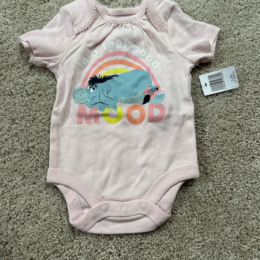 Disney Baby Pink Eeyore Onesie